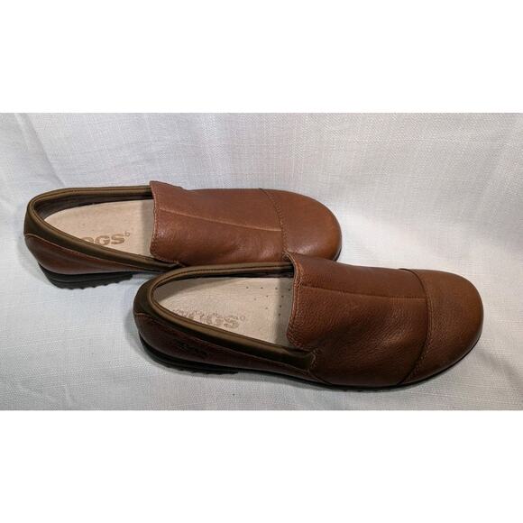 BOGS Womens Waterproof Alexandria Slip Pebbled Leather Loafers 10 Brown Comfort - Picture 4 of 7